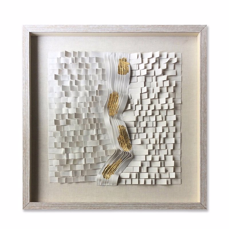 InTheBox - Maison VITALITY Πίνακας PEVA Μπεζ/Χρυσό με Γ