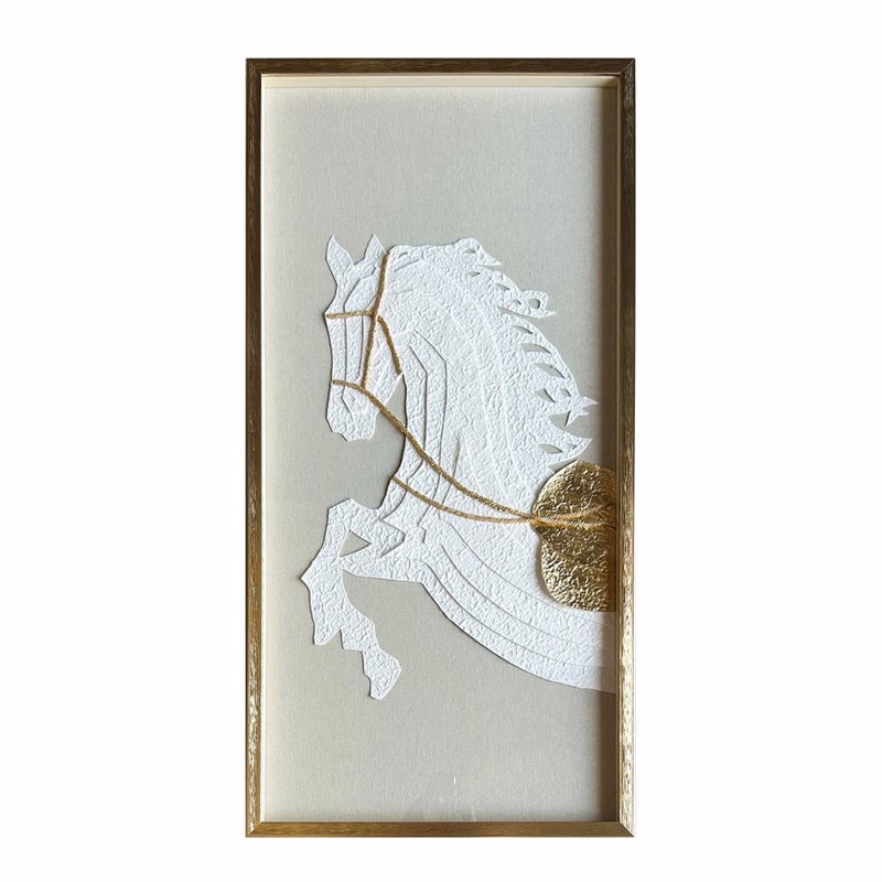 InTheBox - Maison RUSSELL Πίνακας από Χαρτί Μπεζ/Λευκό/