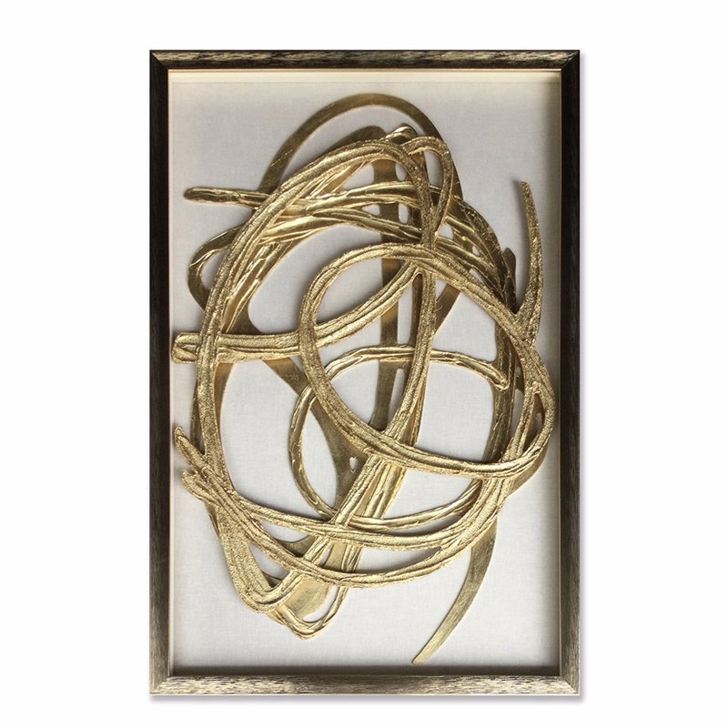 Πίνακες agiovlasitishome - ΣΗΜΑΝΤΙΚΟ: Σε περίπτωση διαφοράς τιμής από το κατάστημα ισχύει παντα και μόνο η τιμή του καταστήματος InTheBox - Maison WILD SOUL Πίνακας MDF Χρυσός/Λευκός μ