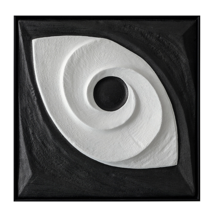 InTheBox - Maison VISION Pinakas Diakosmisis Kambas Mavros/Lefkos me Xulino Plaisio 60x5x60cm 030511