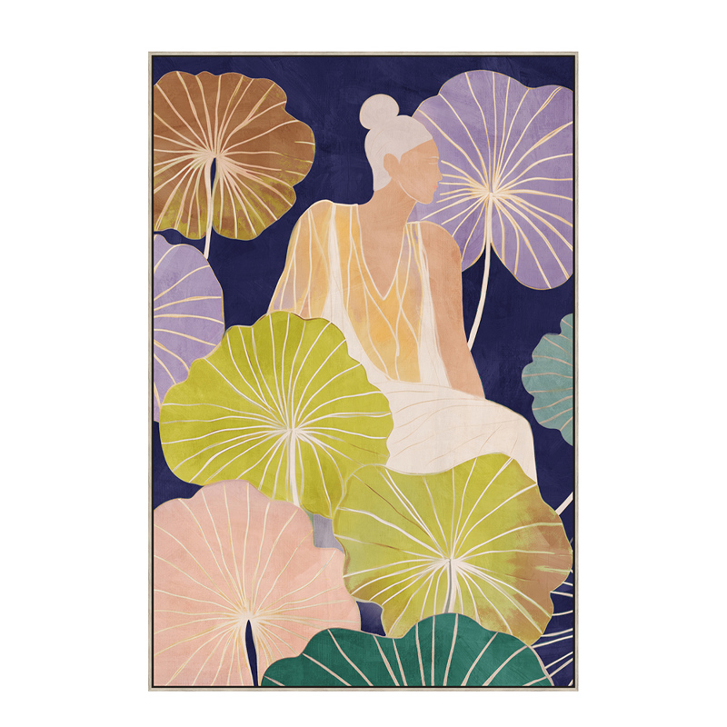 InTheBox - Maison FLOWER LADY Πίνακας Καμβάς Πολύχρωμος