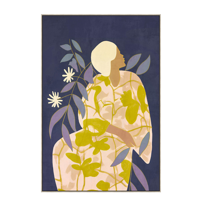 InTheBox - Maison FLOWER LADY Pinakas Diakosmisis Kambas Poluxromos me Plaisio Xulino Fusiko 60x5x90cm 030529