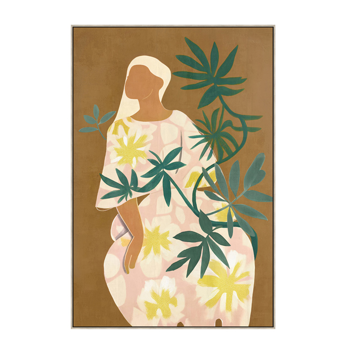 InTheBox - Maison FLOWER LADY Pinakas Diakosmisis Kambas Poluxromos me Plaisio Xulino Fusiko 60x5x90cm 030530