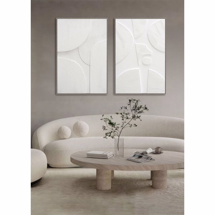 InTheBox - Maison DAZZLING Pinakas Kambas Lefkos me Xulino Plaisio Fusiko 80x6x120cm 030560