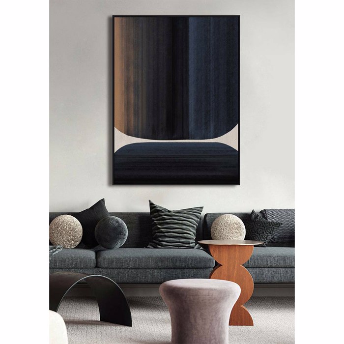InTheBox - Maison RECONNECT Pinakas Diakosmisis Kambas Poluxromos me Plaisio apo MDF Mavro 90x4x120cm 031424