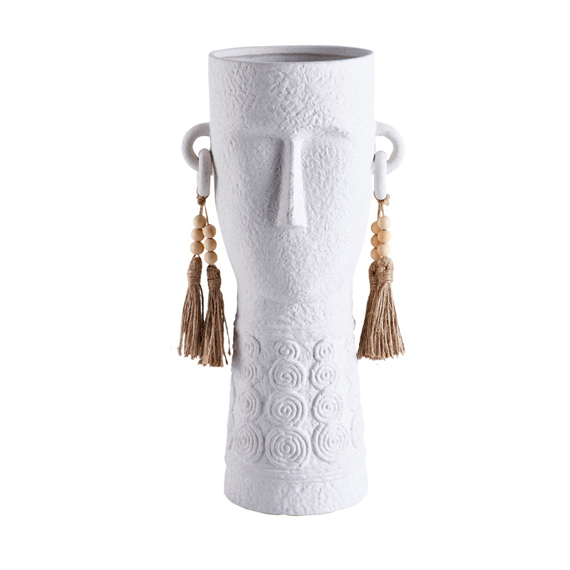 Διακοσμητικά Επιτραπέζια agiovlasitishome - ΣΗΜΑΝΤΙΚΟ: Σε περίπτωση διαφοράς τιμής από το κατάστημα ισχύει παντα και μόνο η τιμή του καταστήματος InTheBox - Maison ERIS Βάζο Κεραμικό Λευκό 25x19x50cm 0