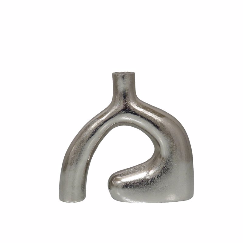 InTheBox - Maison CALAN Βάζο Αλουμινίου Ασημί 26x7x24cm