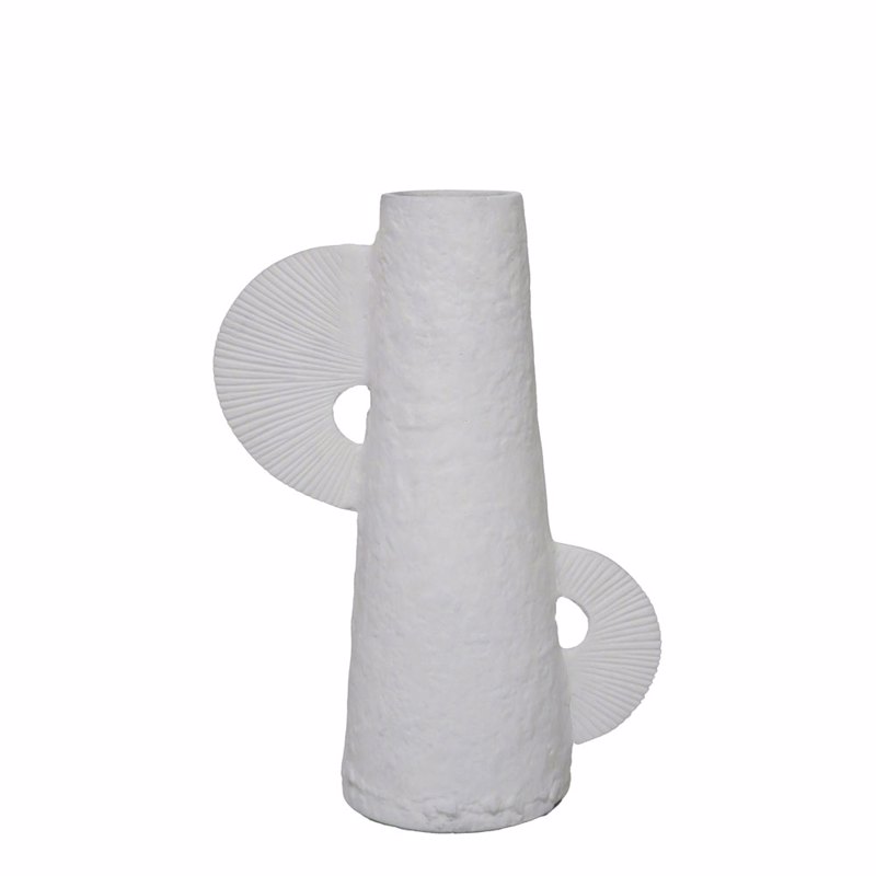 Διακοσμητικά Επιτραπέζια agiovlasitishome - ΣΗΜΑΝΤΙΚΟ: Σε περίπτωση διαφοράς τιμής από το κατάστημα ισχύει παντα και μόνο η τιμή του καταστήματος InTheBox - Maison FINTON Βάζο Αλουμινίου Λευκό 22x12x30