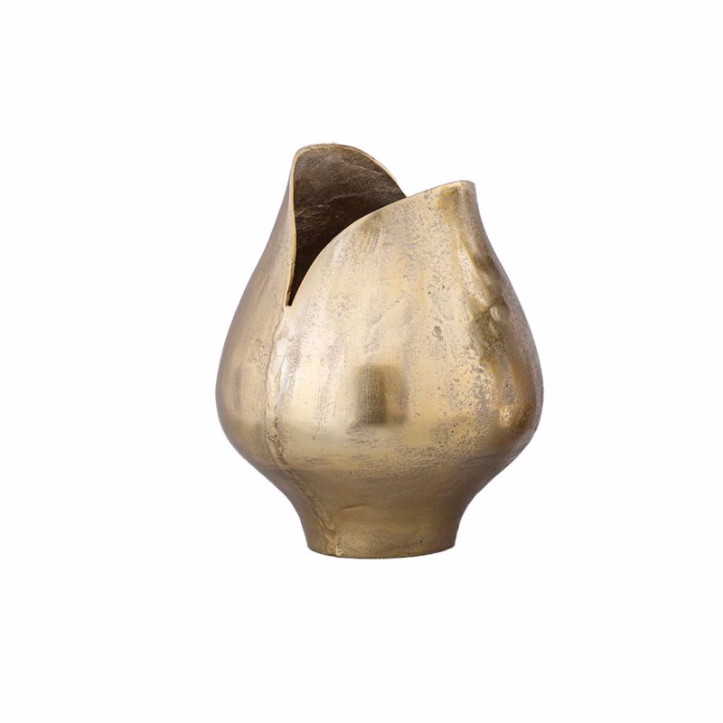 InTheBox - Maison EMBRACE Βάζο Αλουμινίου Χρυσό 31x29x3