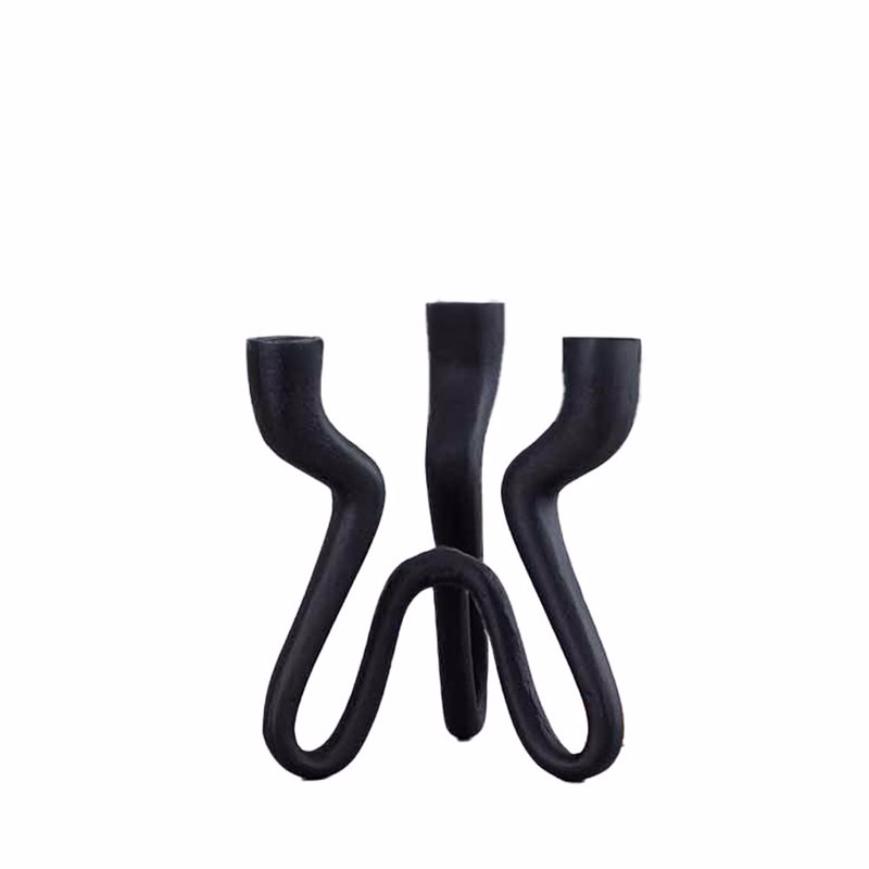 InTheBox - Maison TREPPIEDE Κηροπήγιο Αλουμινίου Μαύρο 