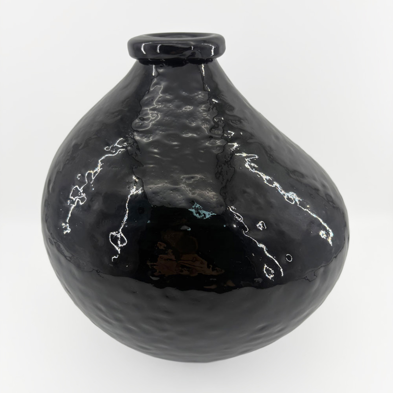 InTheBox - Maison BOCAL Βάζο Γυάλινο Μαύρο Φ25x25cm 034