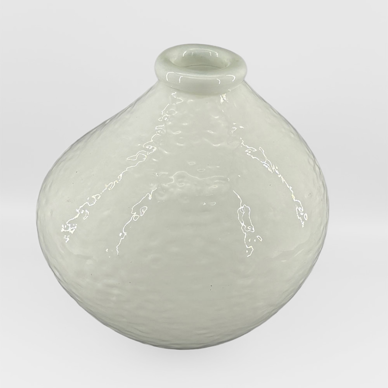 InTheBox - Maison BOCAL Βάζο Γυάλινο Λευκό Φ25x25cm 034