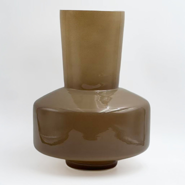 InTheBox - Maison OPAC Βάζο Γυάλινο Καφέ Ανοιχτό Φ20x25cm 034540