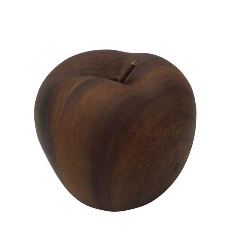 Oriana Ferelli Διακοσμητικό Μήλο Ξύλινο Φ7.6×6.5cm Walnut Wood LJT271608W