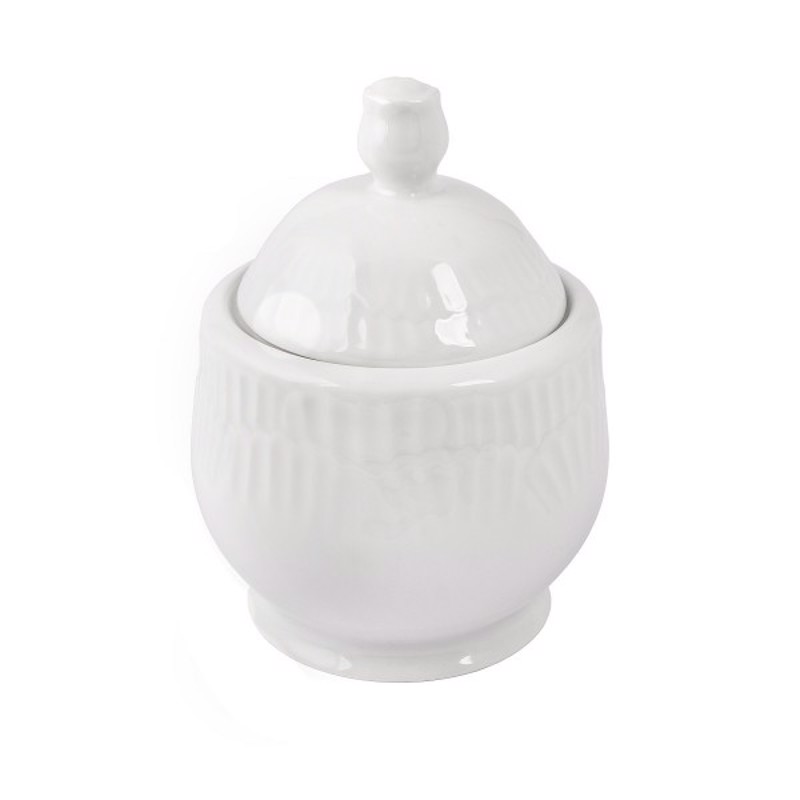 Oriana Ferelli Ζαχαριέρα Πορσελάνης με Καπάκι 315cc PW02 Λευκή PR01200200