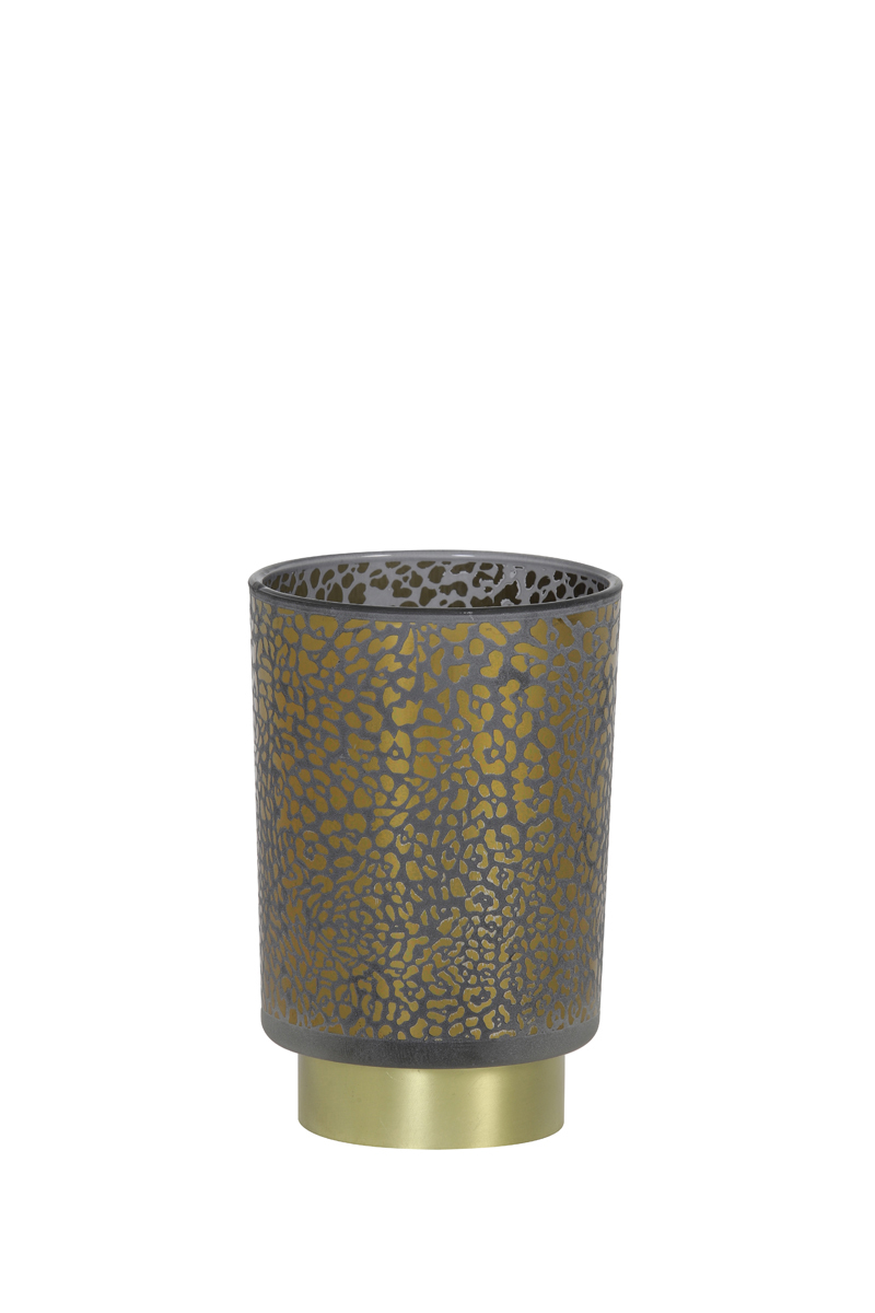 l'arte - ΣΗΜΑΝΤΙΚΟ: Σε περίπτωση διαφοράς τιμής από το κατάστημα ισχύει παντα και μόνο η τιμή του καταστήματος l'arte Επιτραπέζιο Φωτιστικό LED 'Jaguar' Γυάλινο Σκούρ