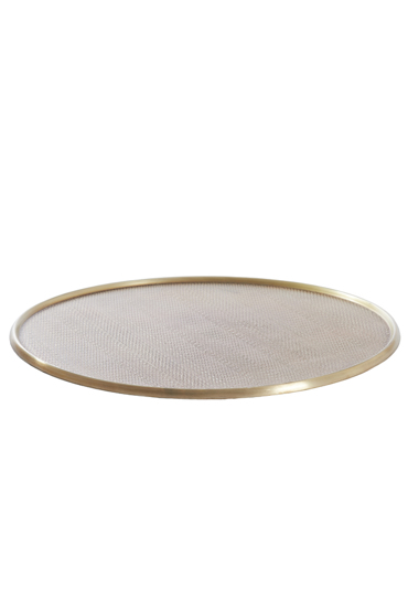 l'arte Διακοσμητική Πιατέλα 'Array' Μεταλλική Αντικέ Μπρονζέ Φ38x38cm