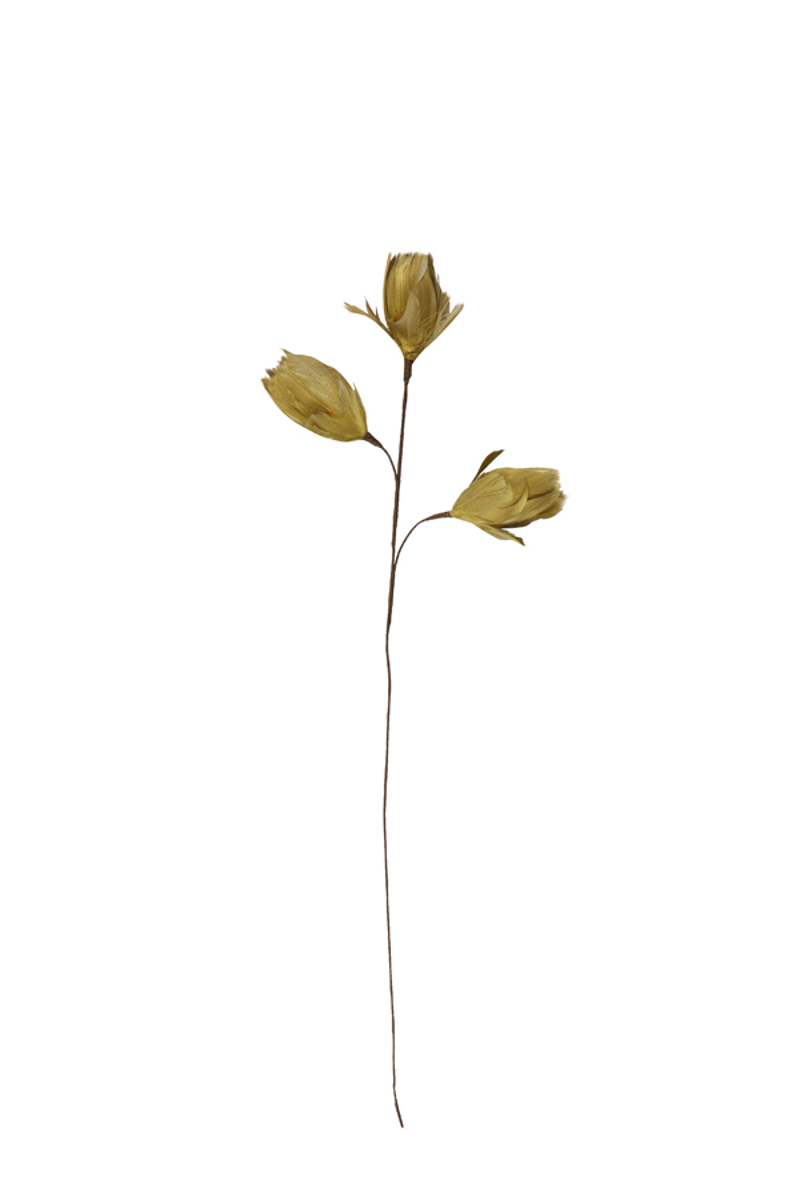 l'arte Τεχνητό Κλαδί 'Julep' με 3 Τουλίπες Χρυσές 26x6x