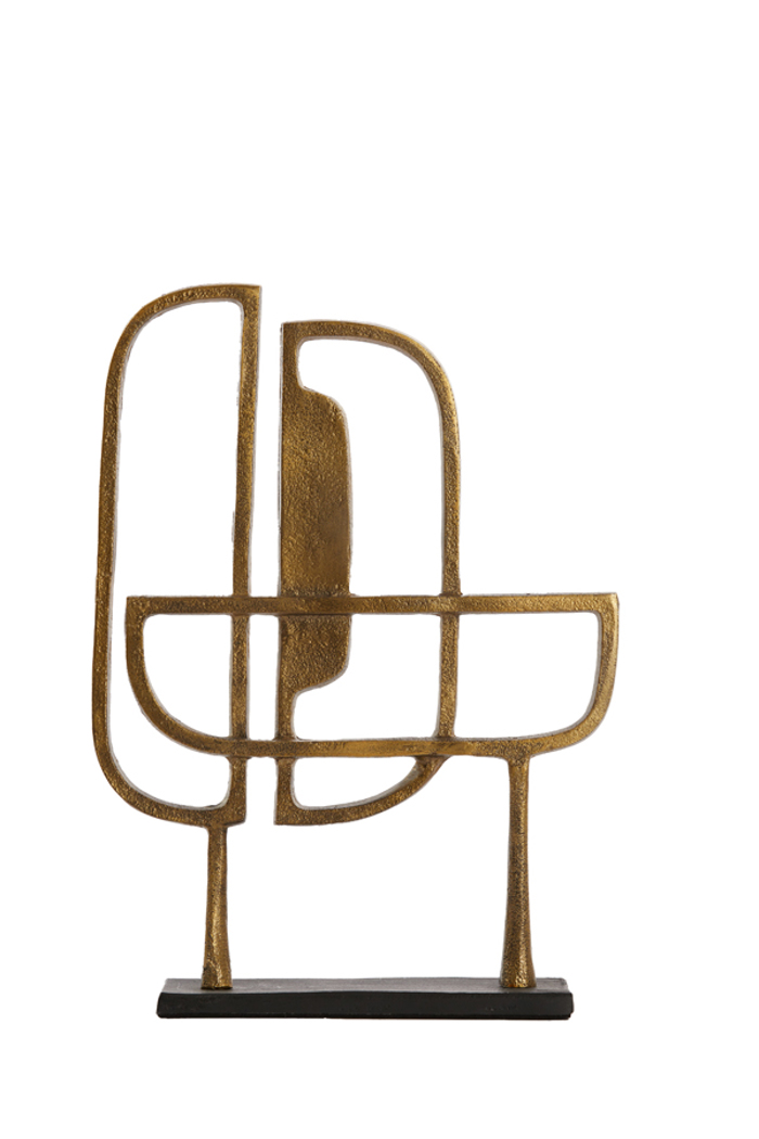 l'arte Epitrapezio Diakosmitiko 'Apron' Metalliko Xruso/Mavro 26x8x36cm