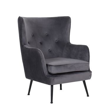 Liberta - Maison SERPATINA Πολυθρόνα Γκρι 75x79x93cm 01-2082