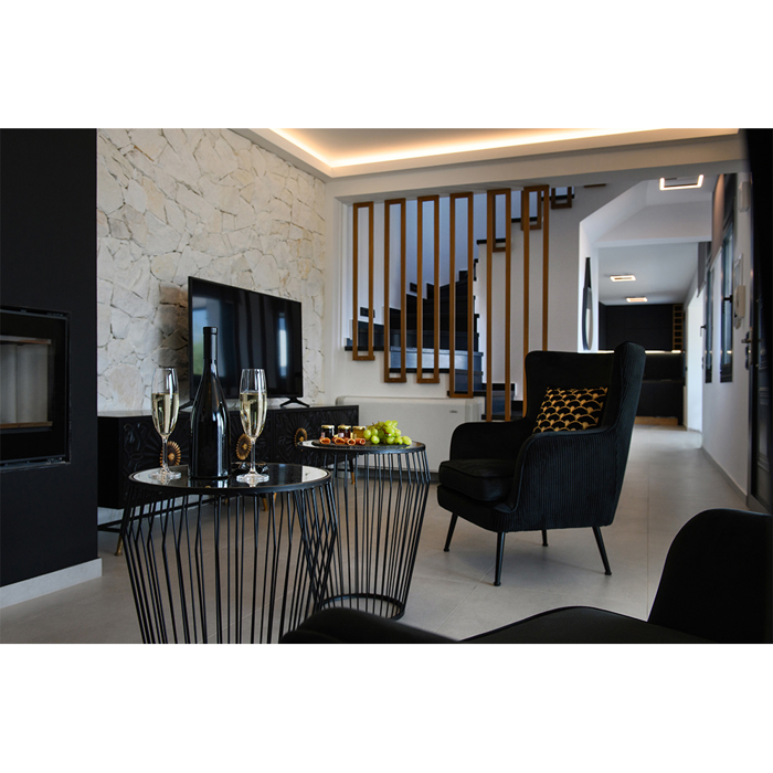 Liberta - Maison SERPATINA Πολυθρόνα Μαύρη 75x79x93cm 01-2084 Liberta - Maison SERPATINA Poluthrona Mavri 75x79x93cm 01-2084