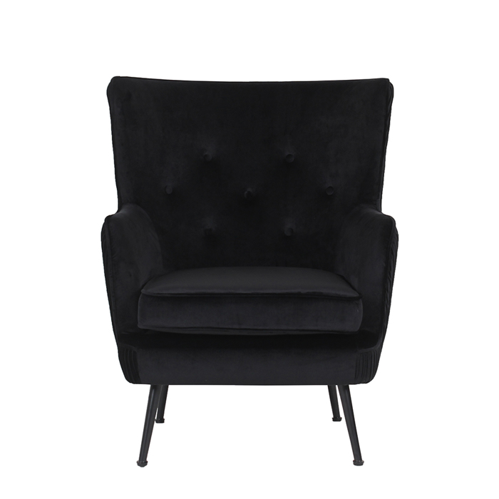Liberta - Maison SERPATINA Πολυθρόνα Μαύρη 75x79x93cm 01-2084 Liberta - Maison SERPATINA Poluthrona Mavri 75x79x93cm 01-2084