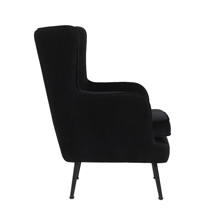 Liberta - Maison SERPATINA Πολυθρόνα Μαύρη 75x79x93cm 01-2084 Liberta - Maison SERPATINA Poluthrona Mavri 75x79x93cm 01-2084