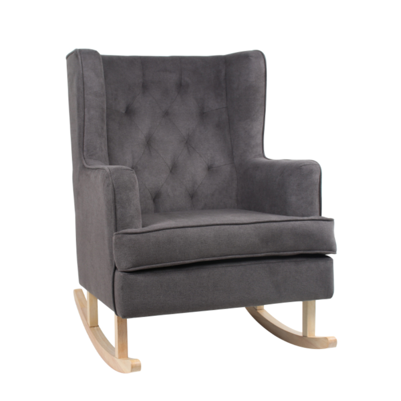 Έπιπλα σαλονιού agiovlasitishome - ΣΗΜΑΝΤΙΚΟ: Σε περίπτωση διαφοράς τιμής από το κατάστημα ισχύει παντα και μόνο η τιμή του καταστήματος Liberta - Maison GRANDMA Πολυθρόνα Γκρι Κουνιστή 72x97x