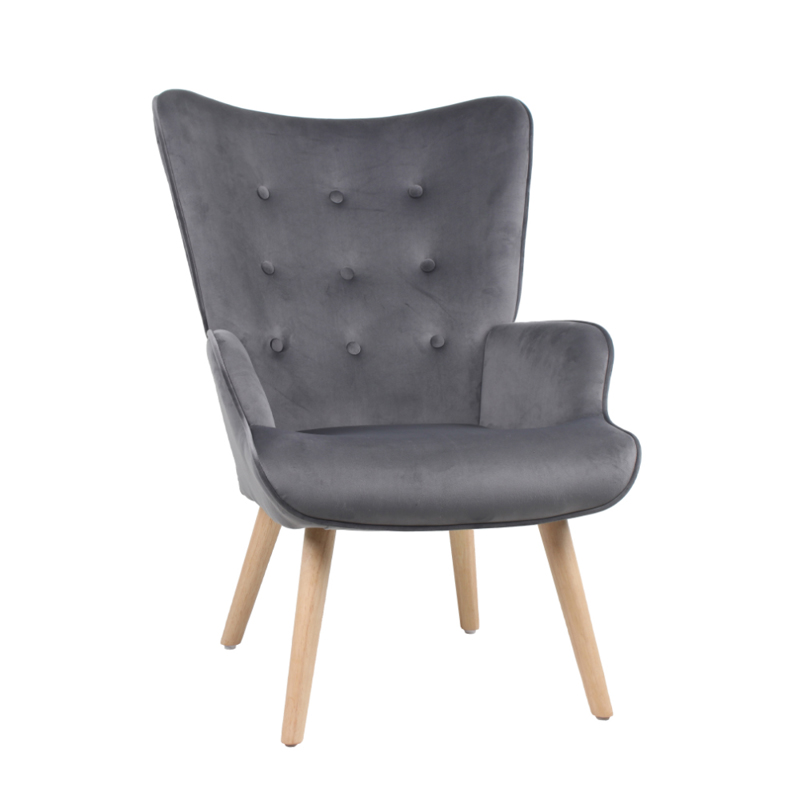 Liberta - Maison - ΣΗΜΑΝΤΙΚΟ: Σε περίπτωση διαφοράς τιμής από το κατάστημα ισχύει παντα και μόνο η τιμή του καταστήματος Liberta - Maison AMICA Πολυθρόνα Γκρι 69x75x96cm 01-260