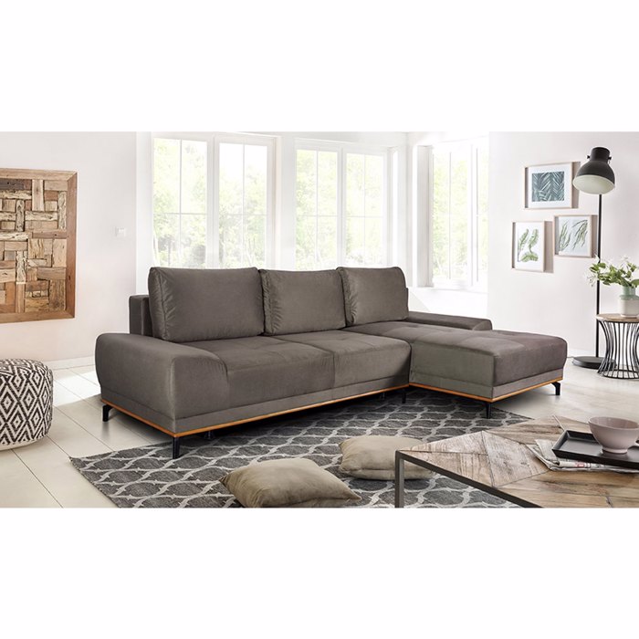 Liberta - Maison NATURA Καναπές-Κρεβάτι Taupe με Δεξιά Γωνία 283x164x90cm 01-2643 Liberta - Maison NATURA Kanapes-Krebati Taupe me Dexia Gnia 283x164x90cm 01-2643