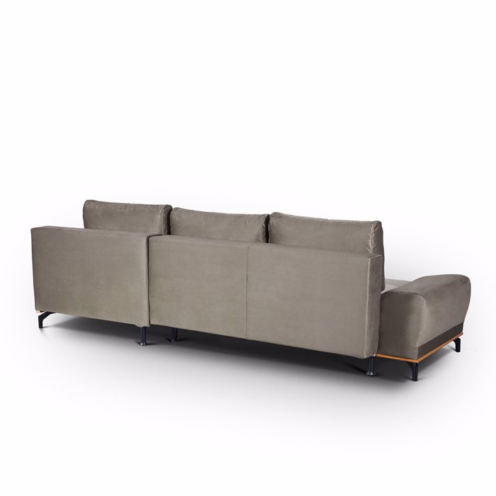 Liberta - Maison NATURA Καναπές-Κρεβάτι Taupe με Δεξιά Γωνία 283x164x90cm 01-2643 Liberta - Maison NATURA Kanapes-Krebati Taupe me Dexia Gnia 283x164x90cm 01-2643