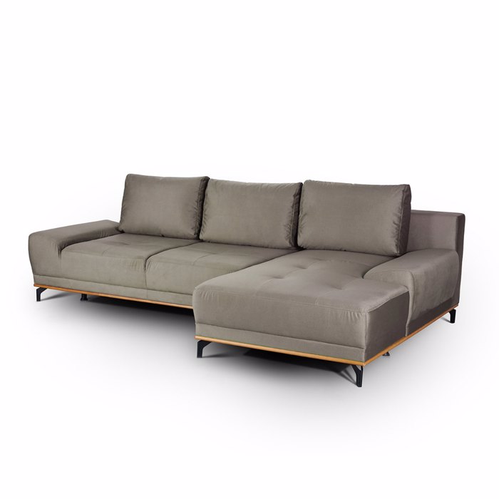 Liberta - Maison NATURA Καναπές-Κρεβάτι Taupe με Δεξιά Γωνία 283x164x90cm 01-2643 Liberta - Maison NATURA Kanapes-Krebati Taupe me Dexia Gnia 283x164x90cm 01-2643