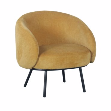 Liberta - Maison MALU Πολυθρόνα Κίτρινη 74x68x74cm 01-3232