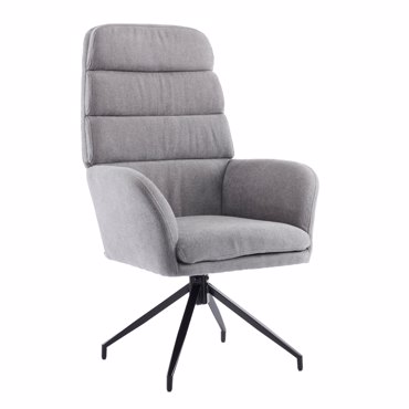 Liberta - Maison GIRAR Πολυθρόνα Περιστρεφόμενη Γκρι 70x69.5x113cm 01-3535
