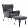 Liberta - Maison CHILLOUT Poluthrona me upopodio se Skouro Ggri Xroma 84x74x97.5cm 01-3540