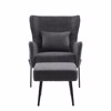 Liberta - Maison CHILLOUT Poluthrona me upopodio se Skouro Ggri Xroma 84x74x97.5cm 01-3540