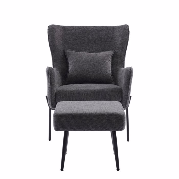 Liberta - Maison CHILLOUT Poluthrona me upopodio se Skouro Ggri Xroma 84x74x97.5cm 01-3540