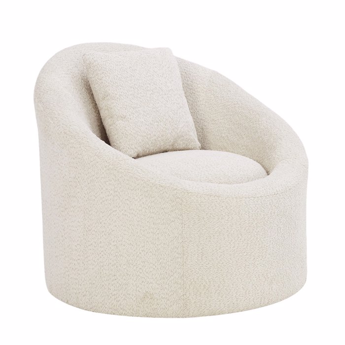 Liberta - Maison SOFTY Πολυθρόνα Περιστρεφόμενη Cream 80x80x77cm 01-3573 Liberta - Maison SOFTY Poluthrona Peristrefomeni Cream 80x80x77cm 01-3573