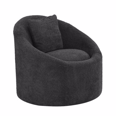 Liberta - Maison SOFTY Πολυθρόνα Περιστρεφόμενη Γκρι Σκούρο 80x80x77cm 01-3574