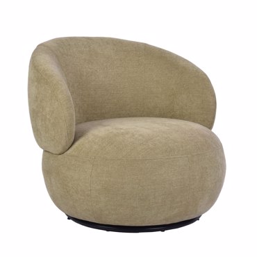 Liberta - Maison BUBBLE Πολυθρόνα Περιστρεφόμενη Λαδί Ανοιχτό 74x84x69cm 01-3662