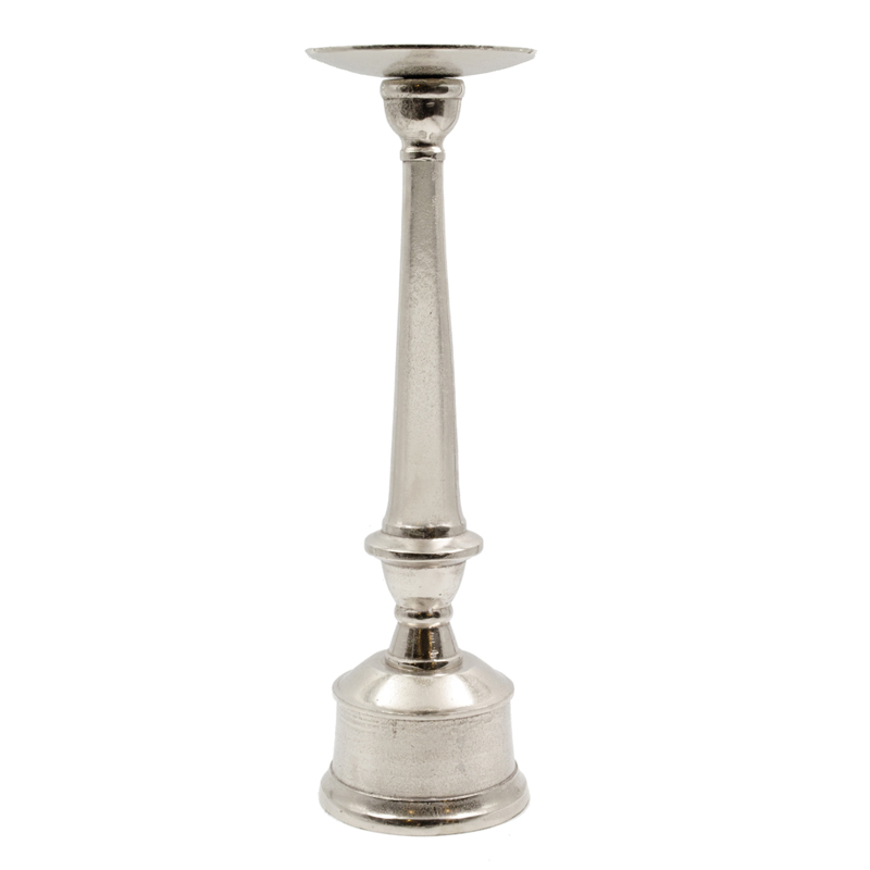 Liberta - Maison PILLAR Κηροπήγιο 17x17x59cm Αλουμίνιο Ασημί 013728