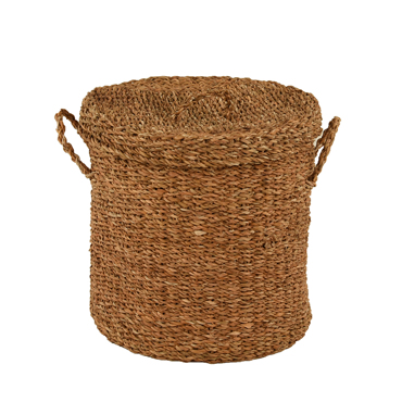 Liberta-Maison Seagrass Καλαθι Με Καπάκι 44x44x45cm Seagrass Φυσικό 015727