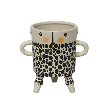 Liberta - Maison PERSON 2 Κασπώ Κεραμικό Λευκό/Μαύρο 18.8x12.5x18.8cm 017160