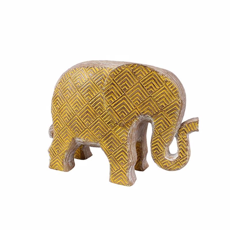 Liberta - Maison AFRICANA 1 Διακοσμητικός Ελέφαντας Resin Κίτρινος 25x11x18cm 017441