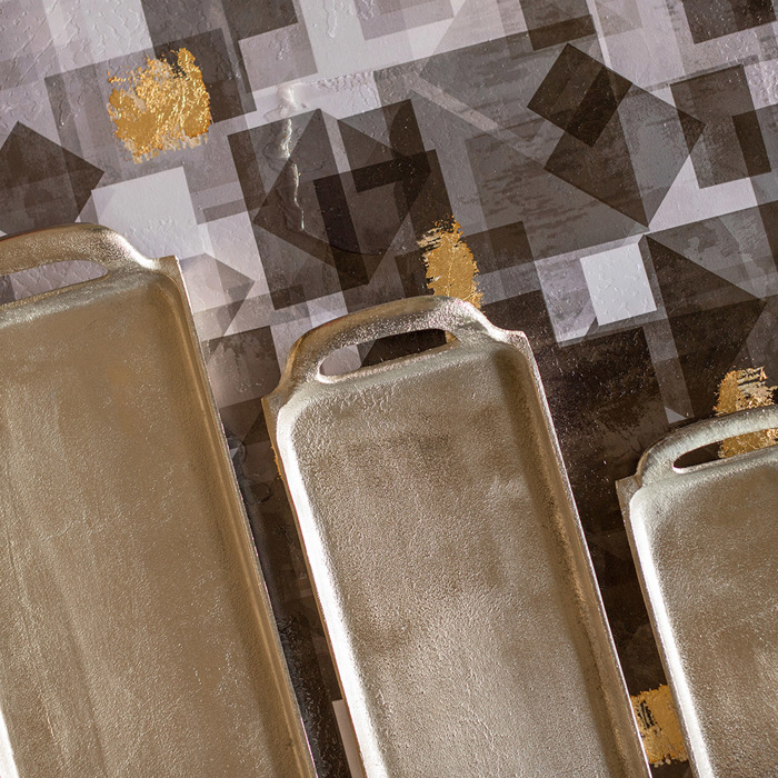 Liberta - Maison ADORO Diskos Alouminiou Asimi 53x15x4cm 017621