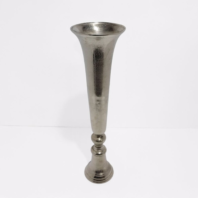 Διακοσμητικά Επιτραπέζια agiovlasitishome - ΣΗΜΑΝΤΙΚΟ: Σε περίπτωση διαφοράς τιμής από το κατάστημα ισχύει παντα και μόνο η τιμή του καταστήματος Liberta - Maison FLORES Βάζο Αλουμινίου Ασημί Φ20x71cm