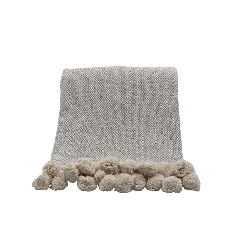 Liberta - Maison KITTEN Ριχτάρι Βαμβακερό Γκρι/Μπεζ Polyester 130x170cm 017694