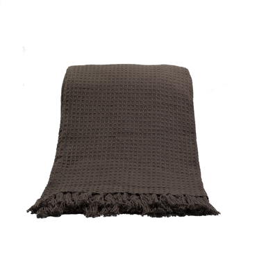 Liberta-Maison PIQUE Ριχτάρι Διακοσμητικό 130x170cm Βαμβάκι Γκρι MOCHA Polyester 017698
