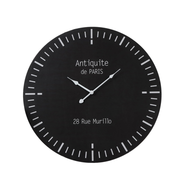 Liberta - Maison ZEIT Ρολόι Τοίχου MDF Μαύρο Φ60x4.5cm 017894