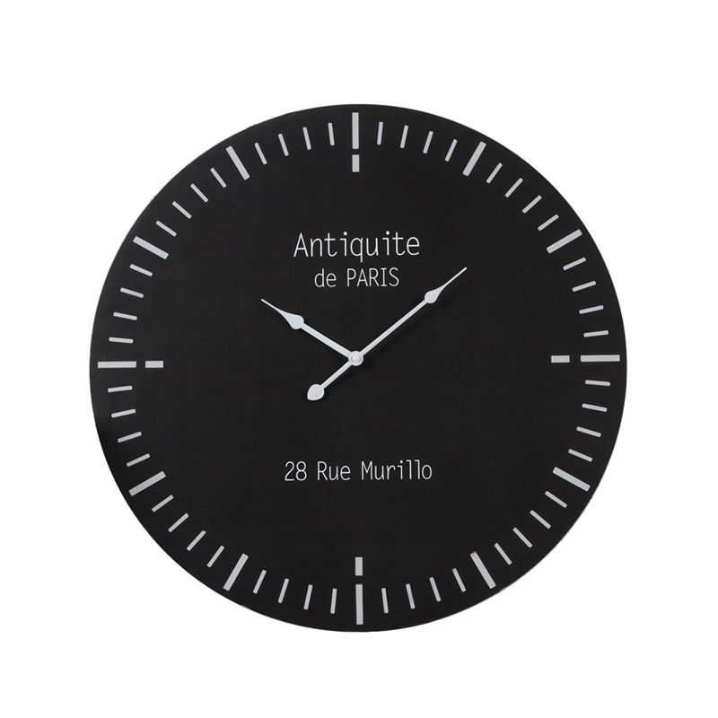 Liberta - Maison ZEIT Ρολόι Τοίχου MDF Μαύρο Φ60x4.5cm 017894